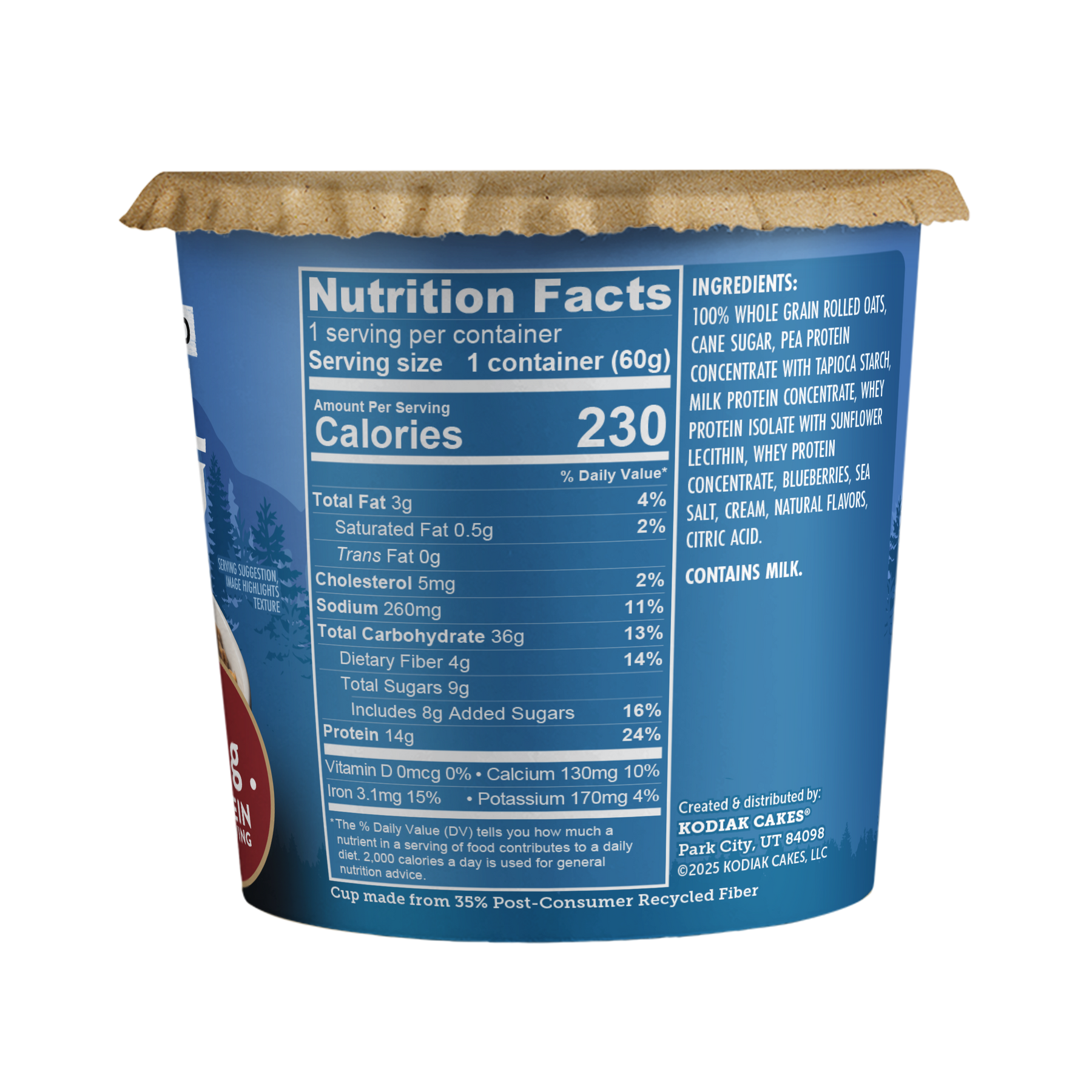 Blueberries & Cream Oatmeal Cup