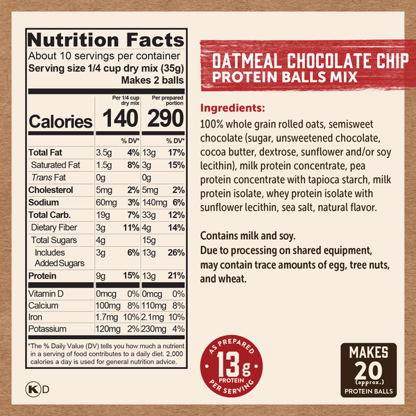 Protein Balls Oatmeal Chocolate Chip Kodiak®