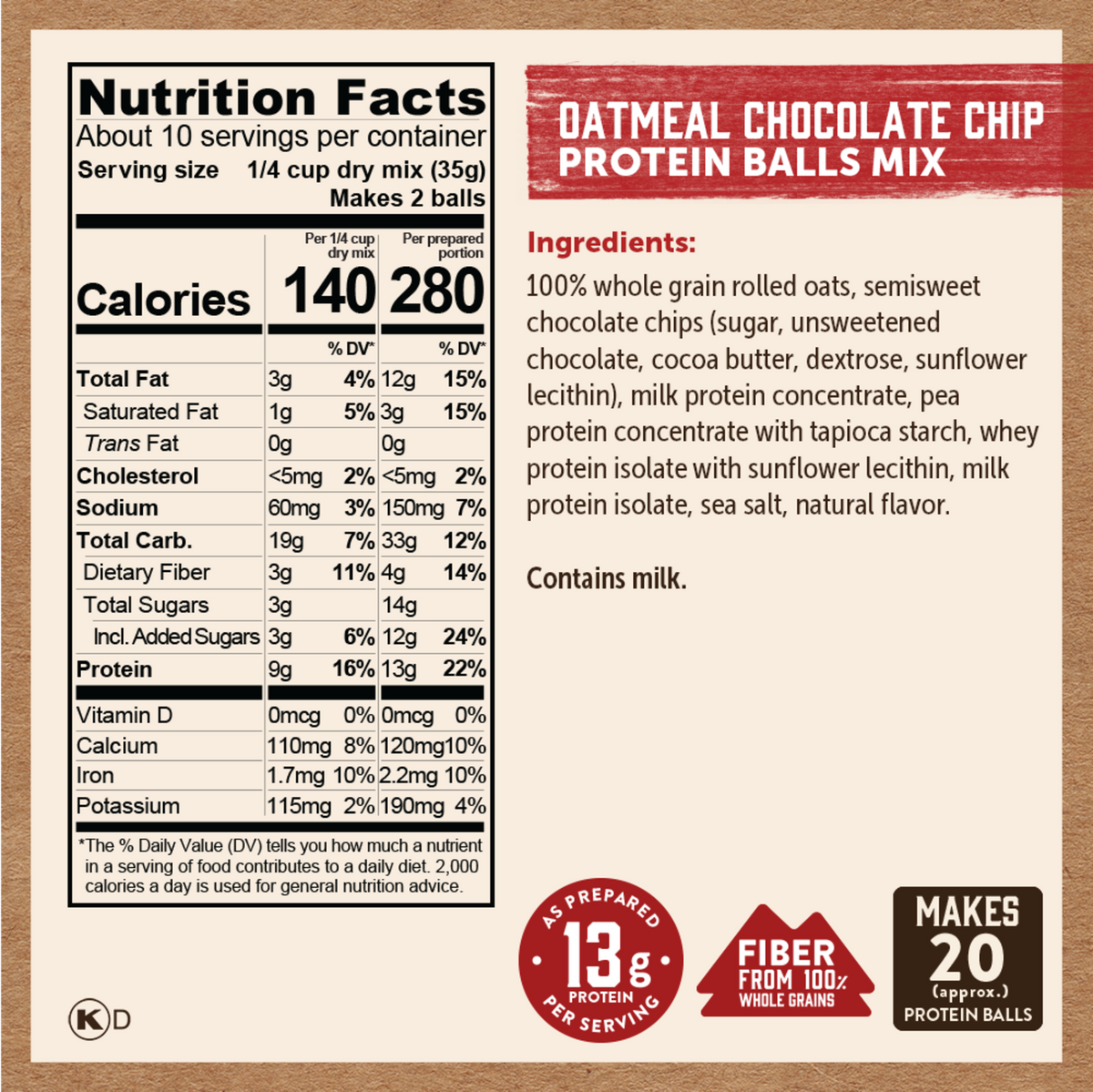 Oatmeal Chocolate Chip Protein Balls