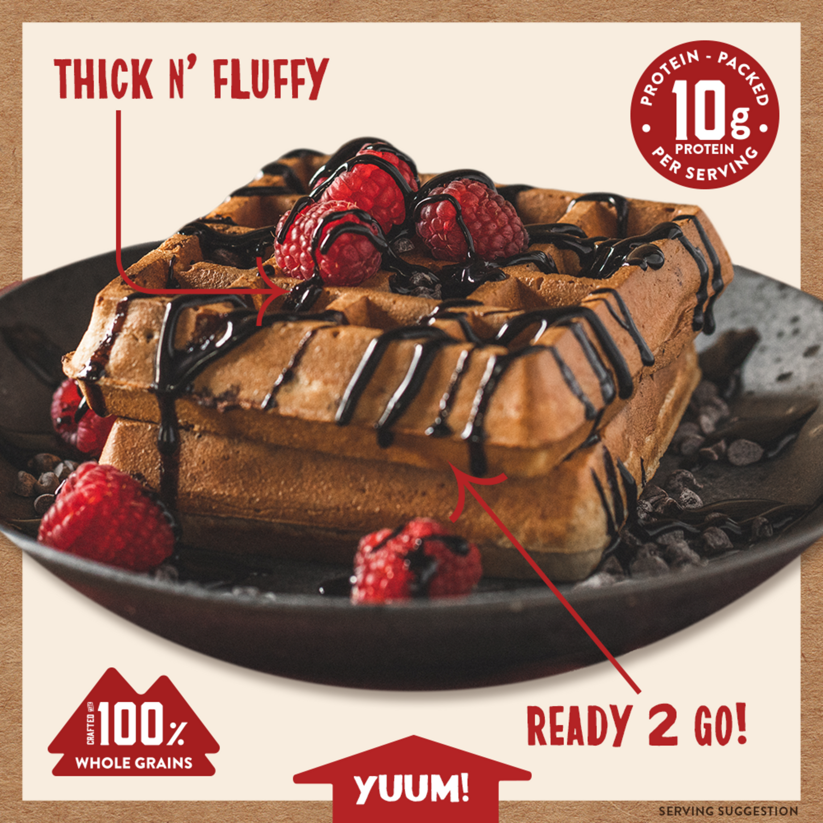 Chocolate Chip Thick & Fluffy Power Waffles