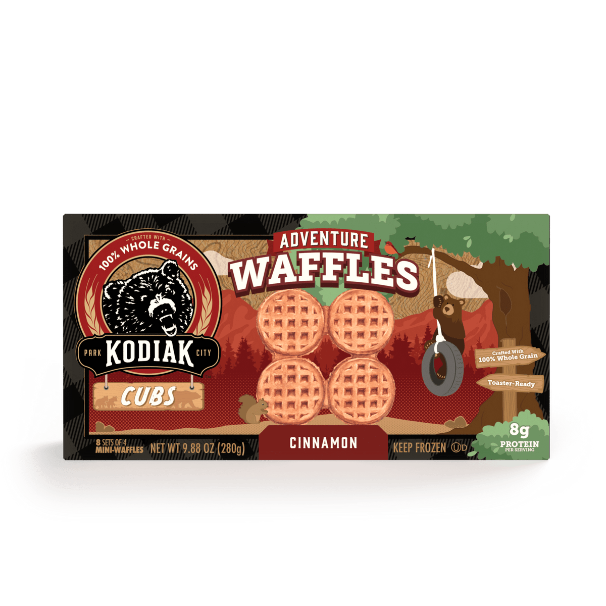 Kodiak Kids Cinnamon Waffles 6 ct. Kodiak®