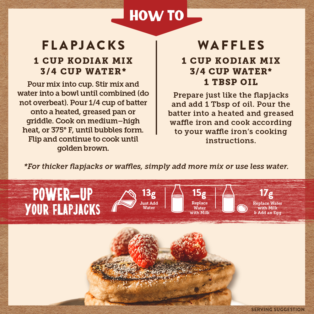 kingrecipe Raspberry Lemon Power Cakes Flapjack & Waffle Mix | Kodiak®