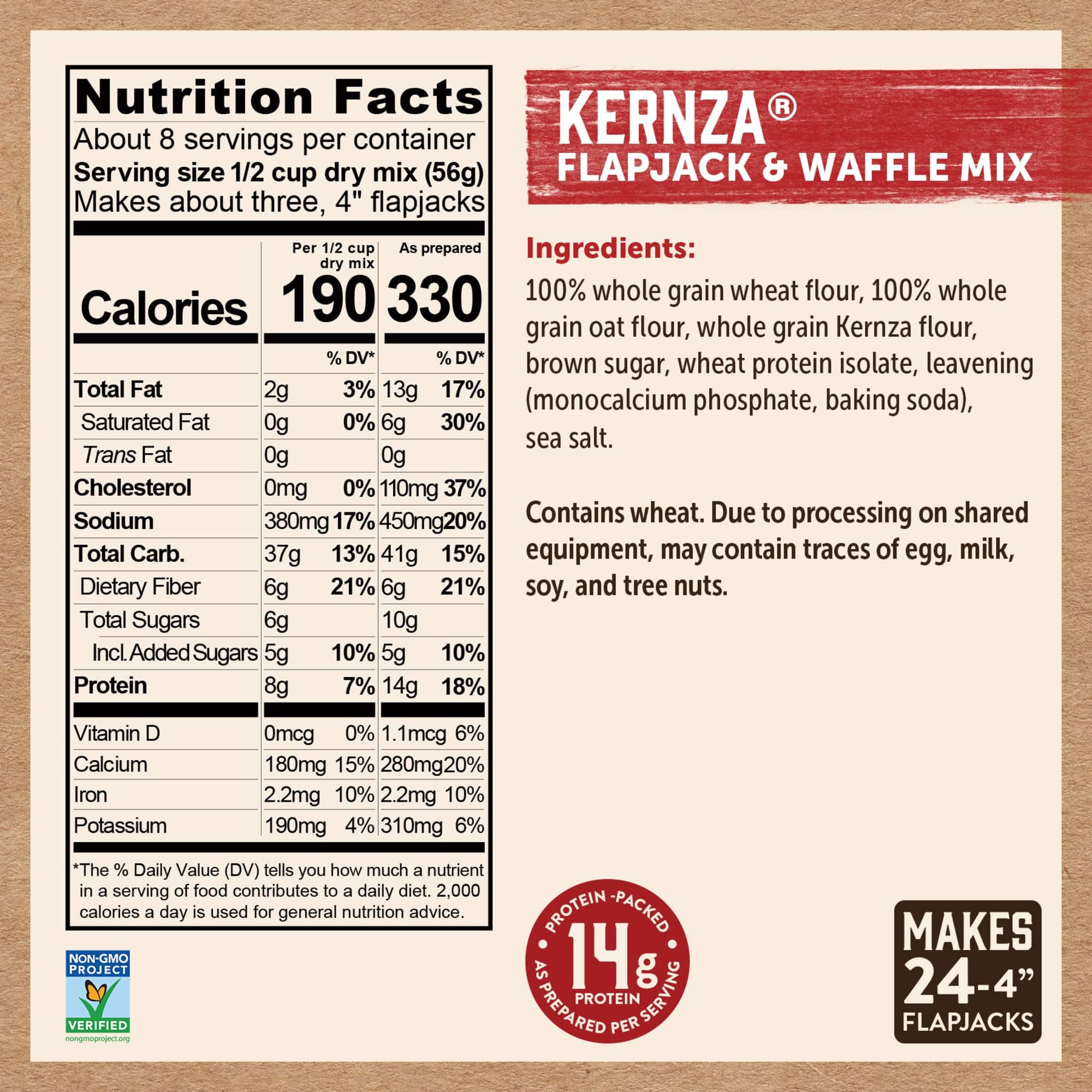 Kernza Power Cakes Flapjack & Waffle Mix – Regenerative Grains