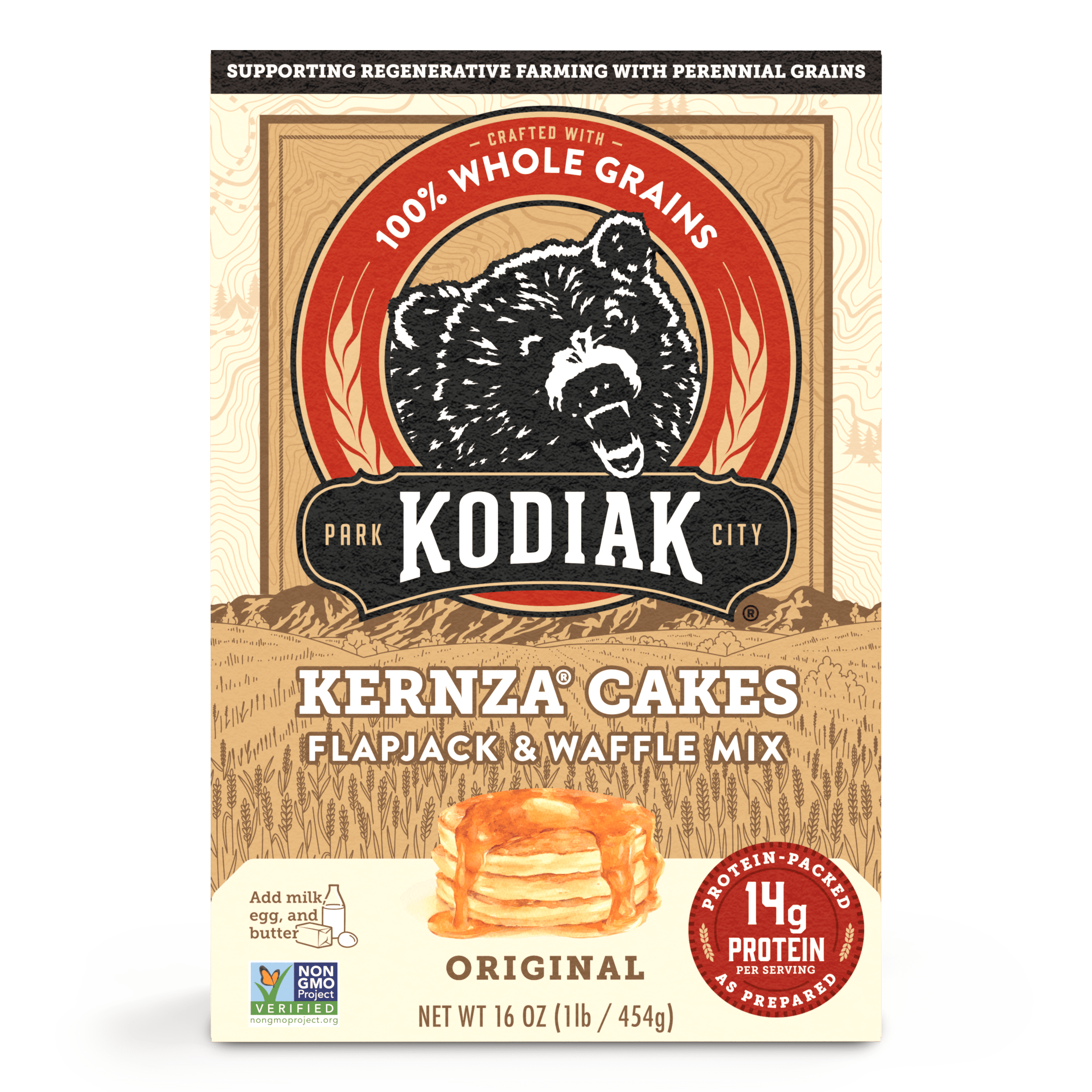 Kernza Power Cakes Flapjack & Waffle Mix – Regenerative Grains