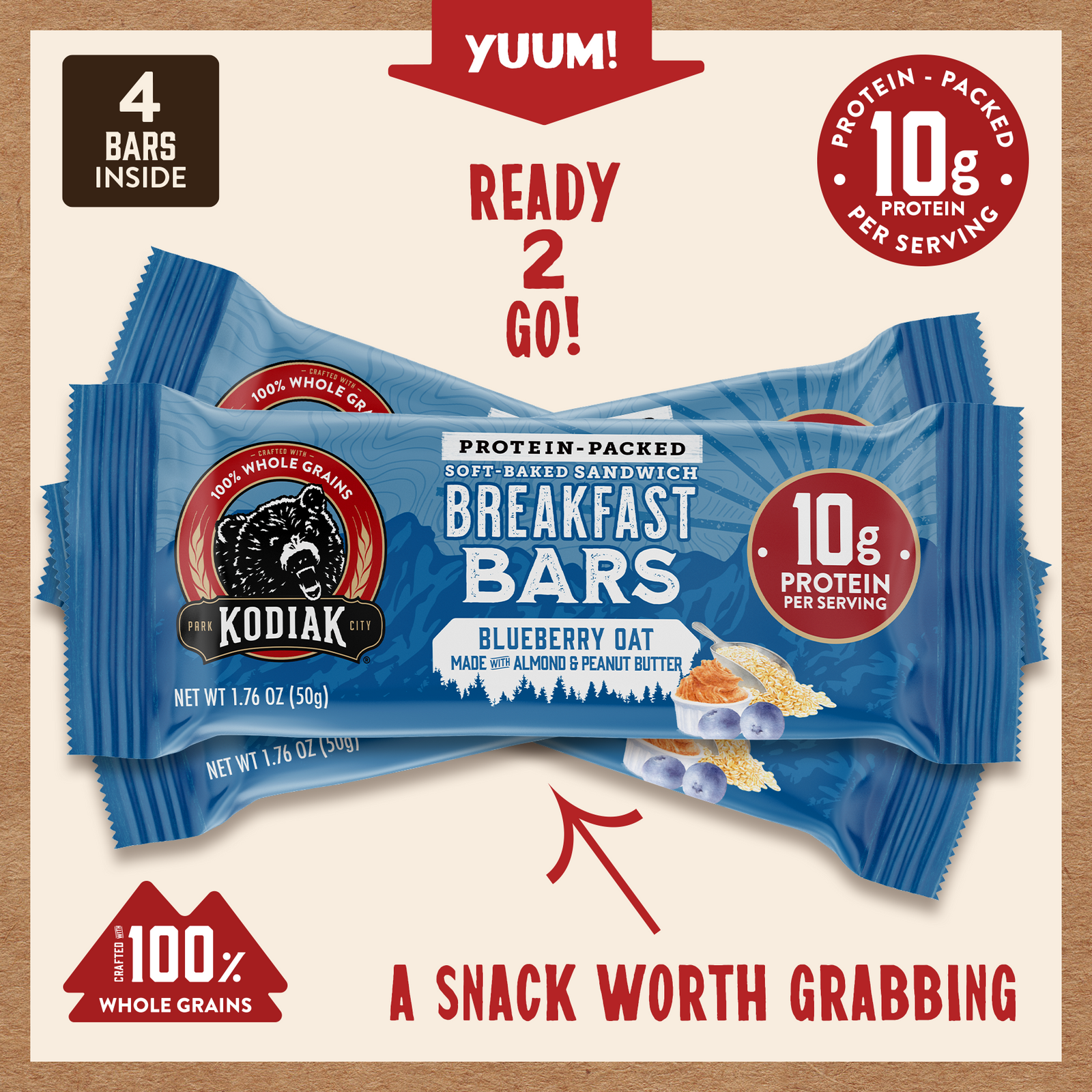 Blueberry Oat Breakfast Bars