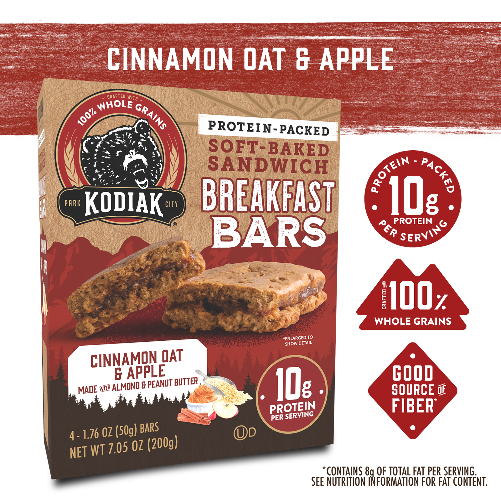 Cinnamon Oat & Apple Breakfast Bars
