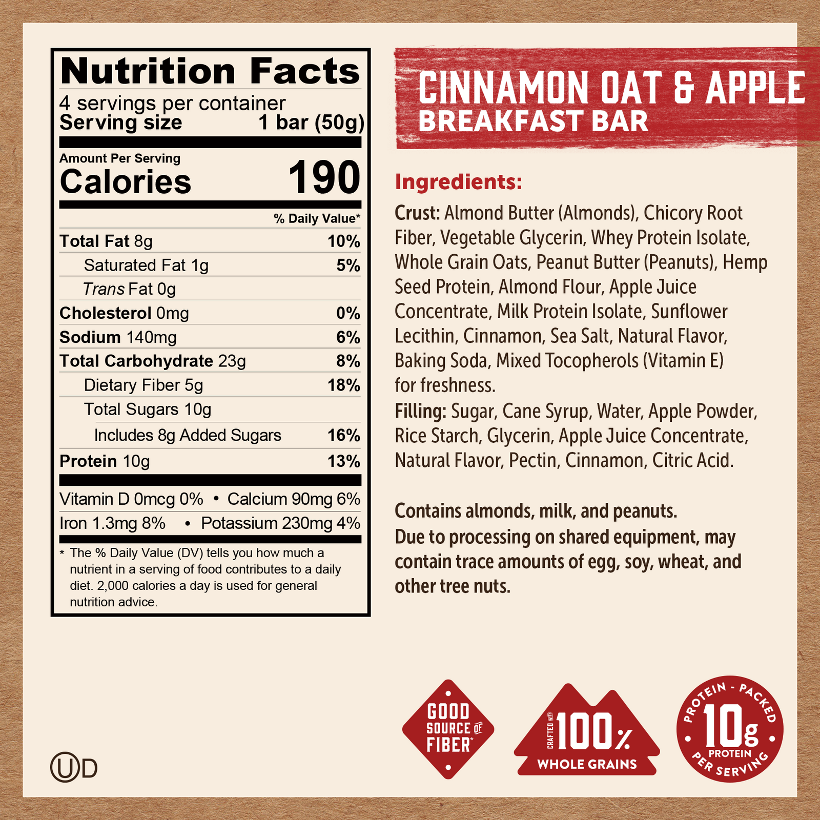 Cinnamon Oat & Apple Breakfast Bars