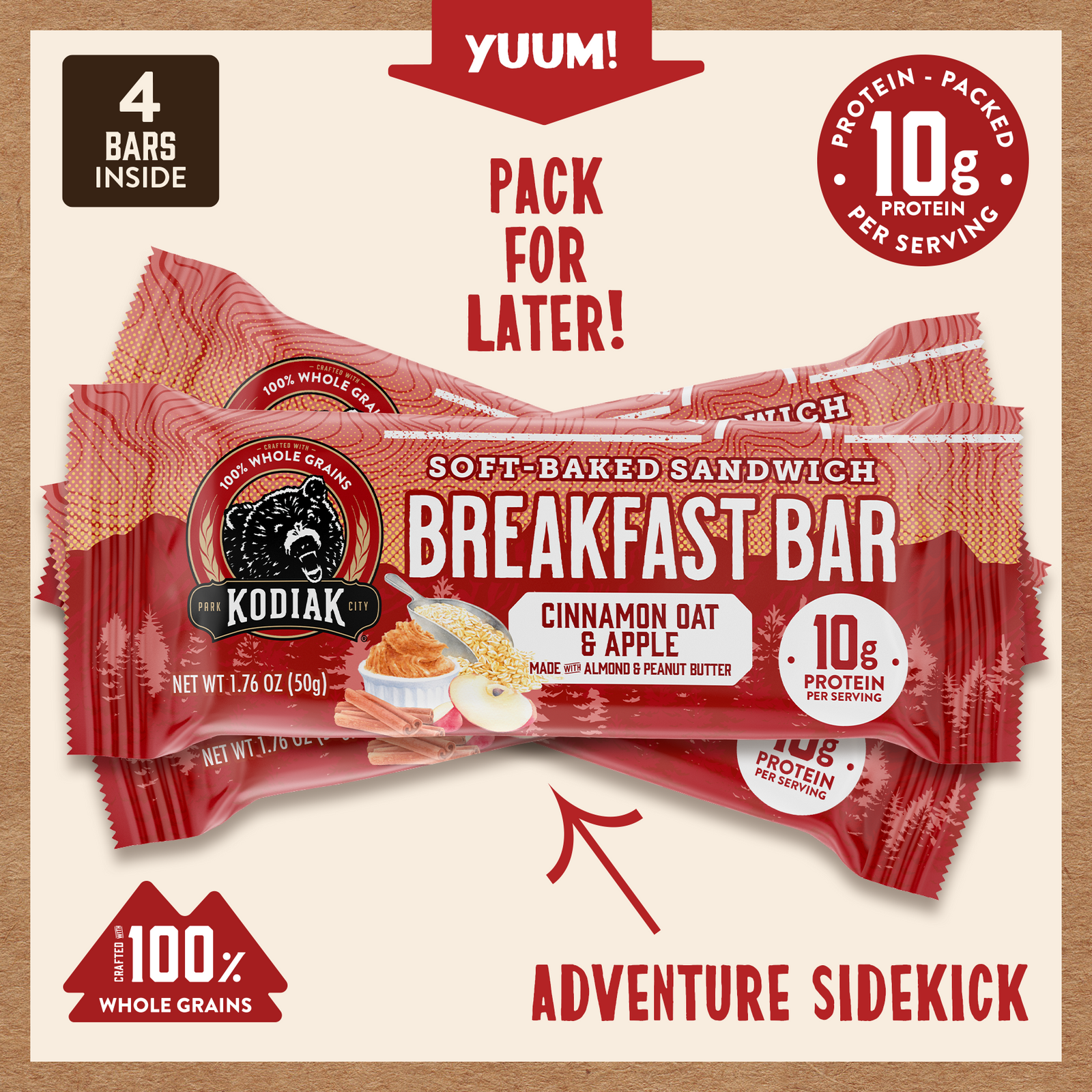 Cinnamon Oat & Apple Breakfast Bars