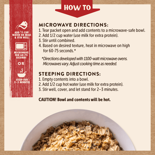 Oatmeal Breakfast Packets Blueberries & Cream Kodiak®