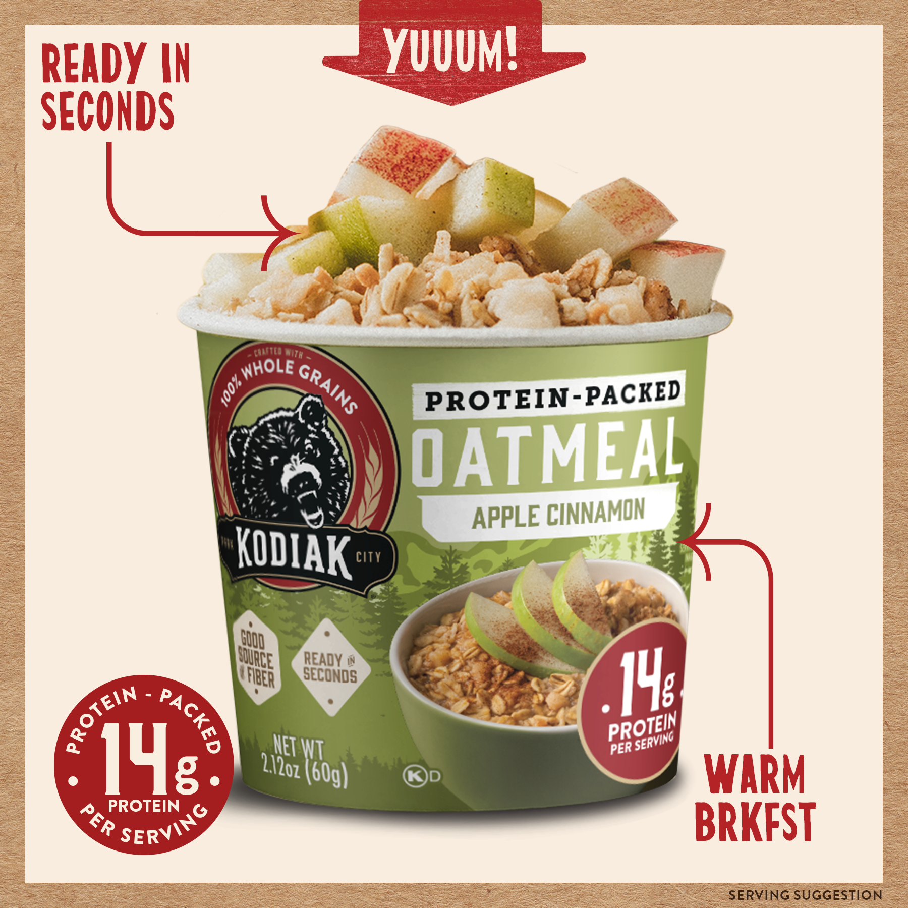 Apple Cinnamon Oatmeal Cup