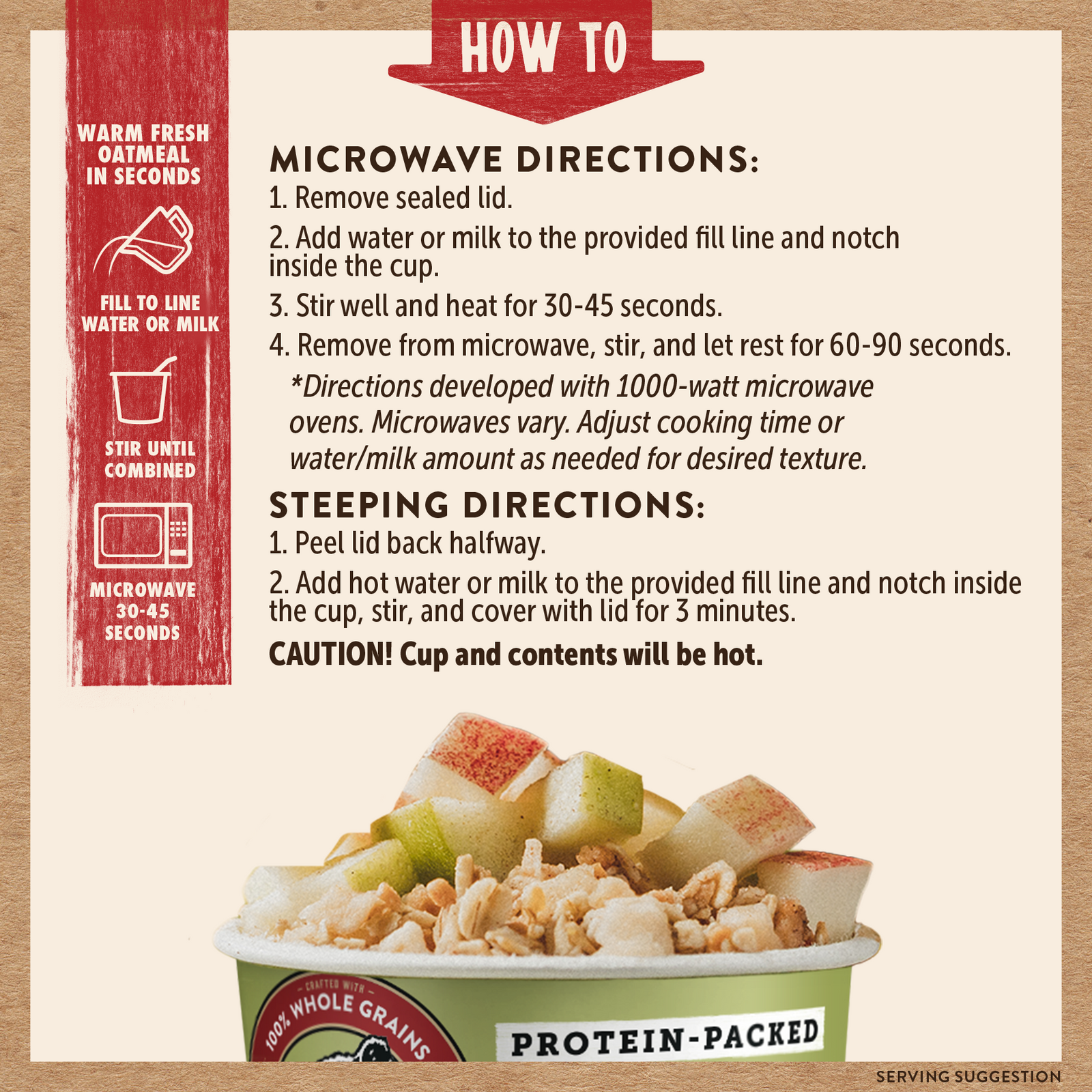 Apple Cinnamon Oatmeal Cup