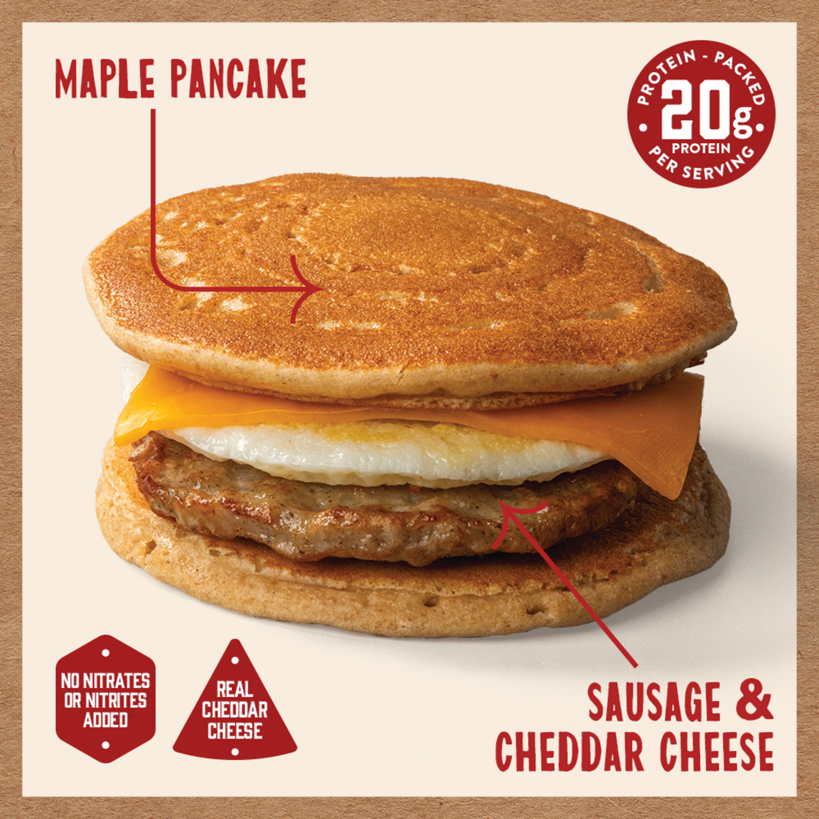 Sausage & Cheddar Cheese Breakfast Sandwich
