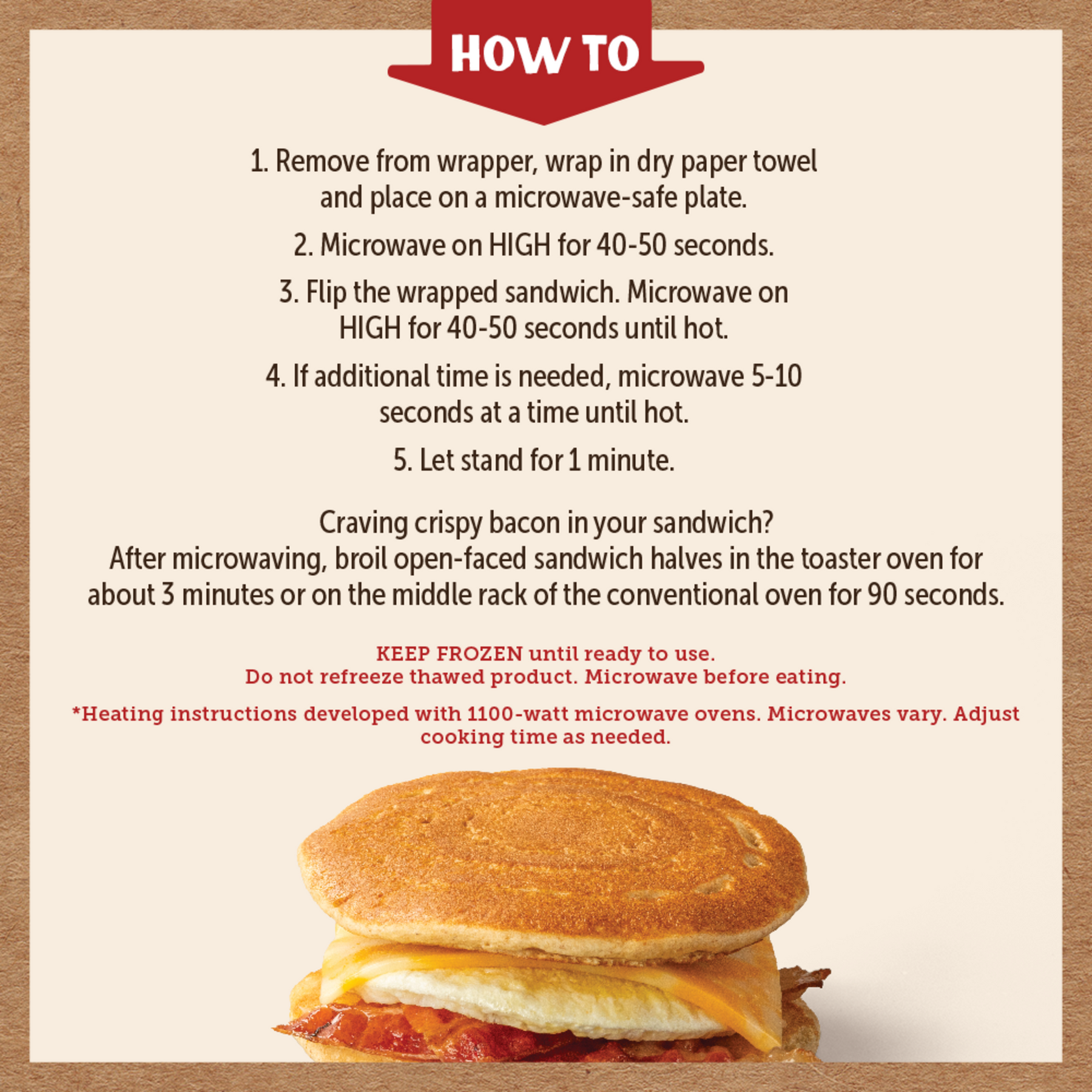 Bacon & Colby Jack Cheese Breakfast Sandwich