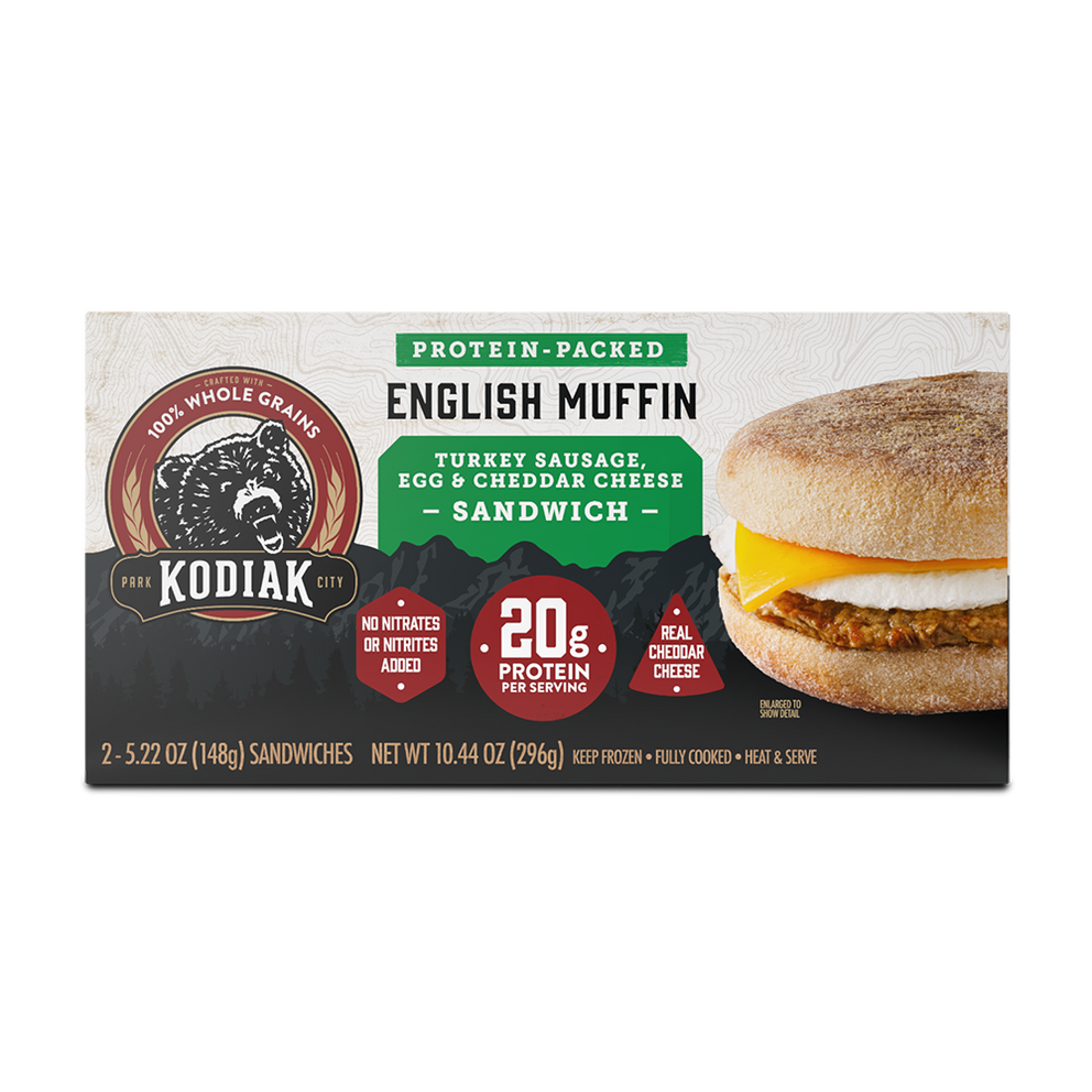 English Muffin Turkey Sausage & Cheddar Breakfast Sandwich