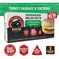 English Muffin Turkey Sausage & Cheddar Breakfast Sandwich