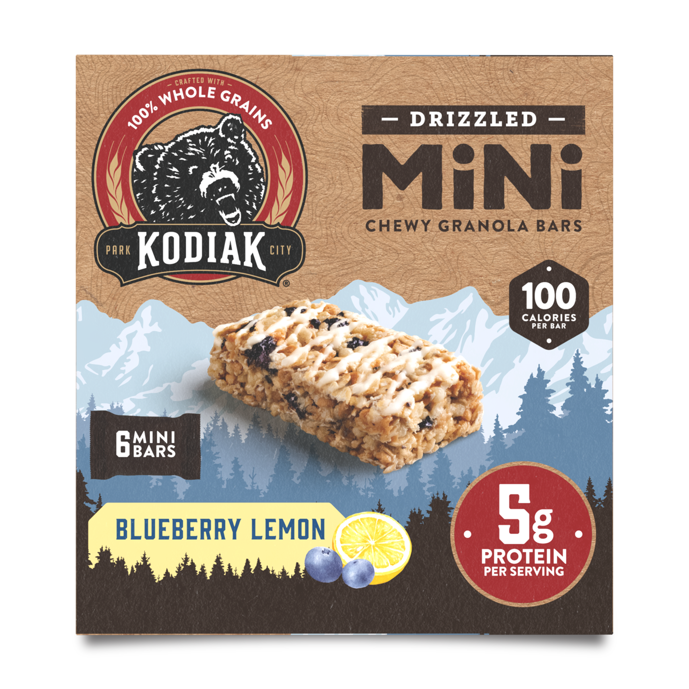 Blueberry Lemon Drizzled Mini Bars – Whole Grain Snack | Kodiak®