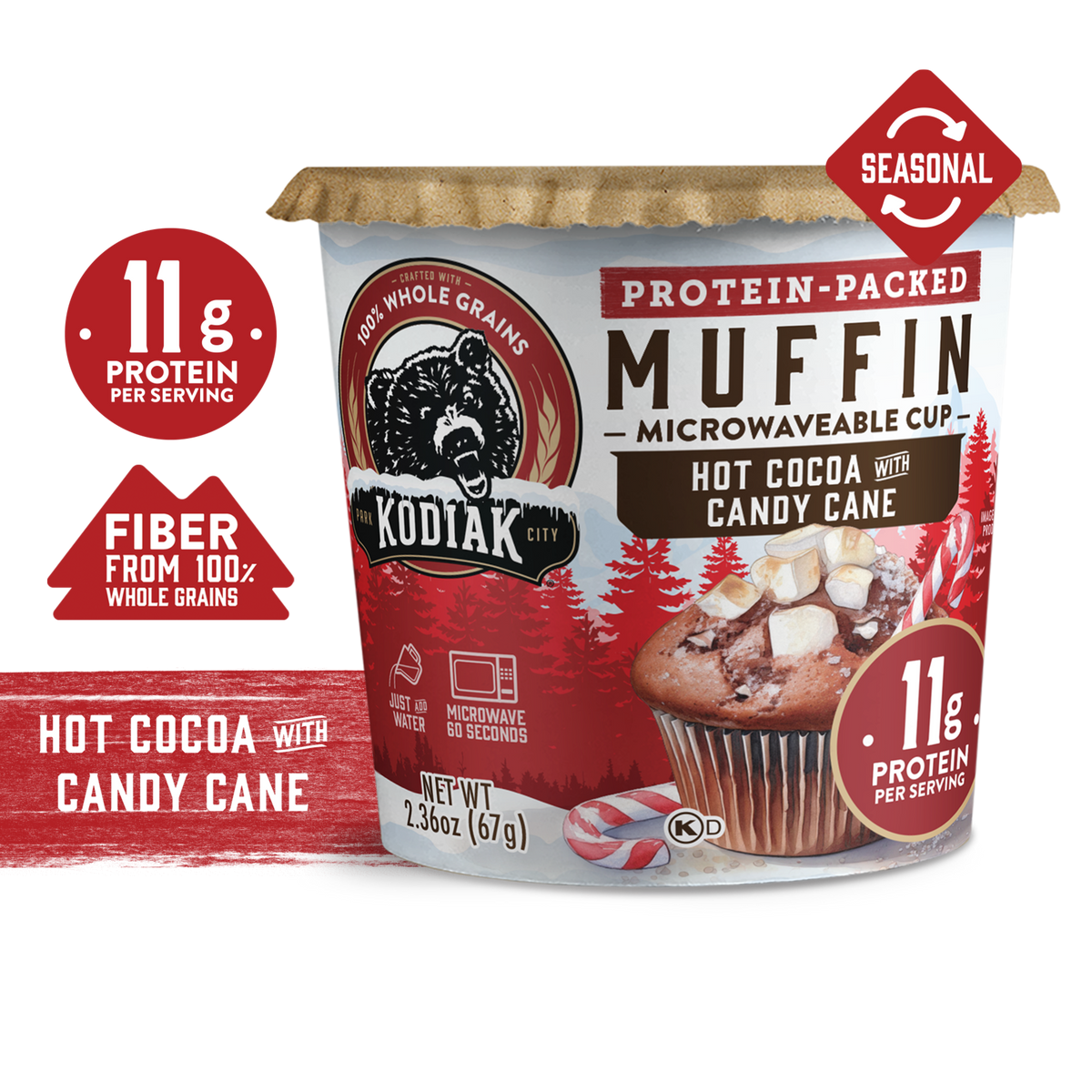 Hot Cocoa with Candy Cane Muffin Cup