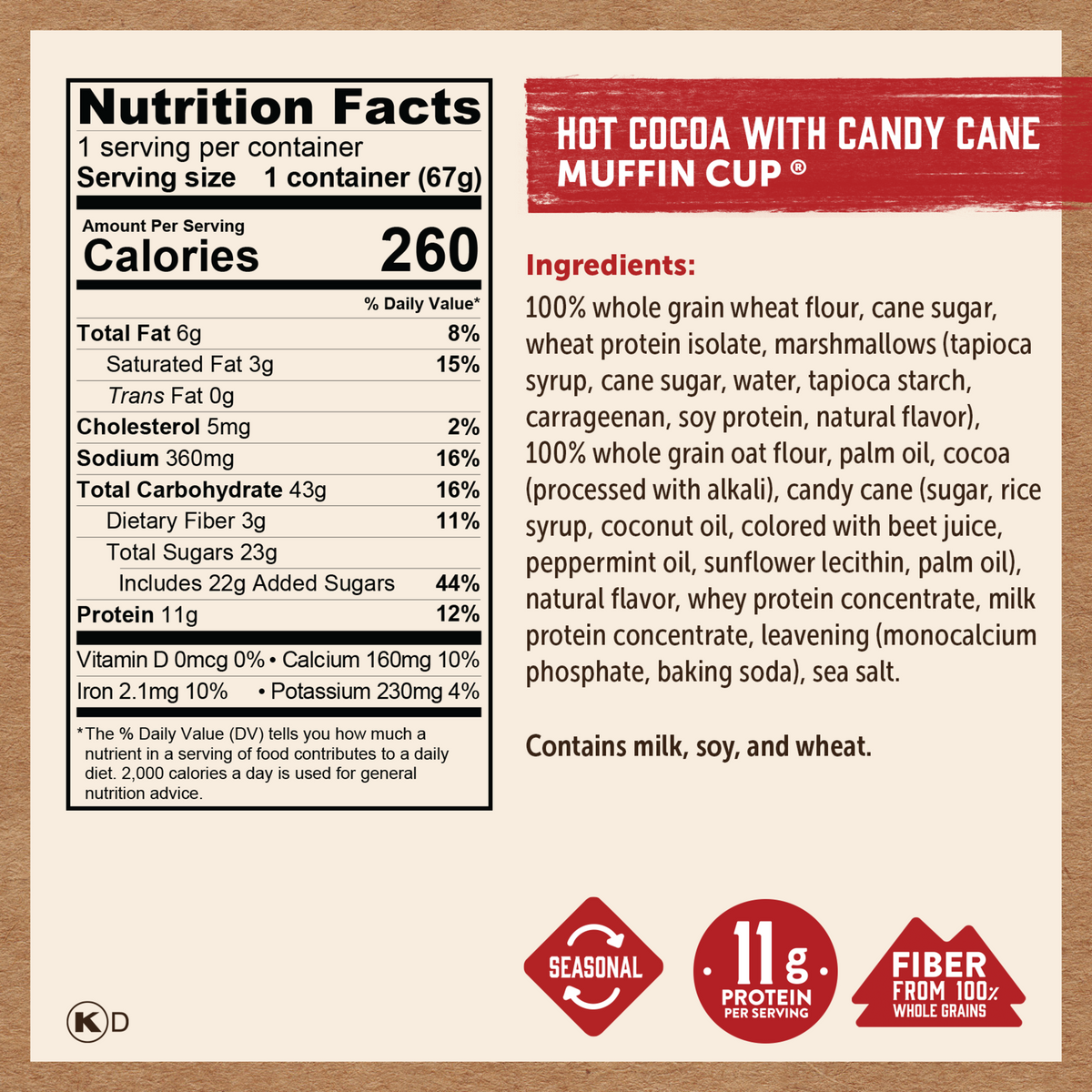 Hot Cocoa with Candy Cane Muffin Cup
