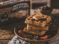 Chocolate Chip Thick & Fluffy Power Waffles prepared